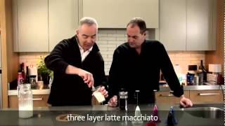 aerolatte  milk frother makes three layer caffè latte macchiato [upl. by Deys403]