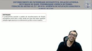 STJ INFO 834 paternidade socioafetiva e adoção [upl. by Davita]