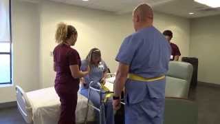 Physical Therapy Transfer Training  How To Transfer From Wheelchair To Bed [upl. by Brodsky]