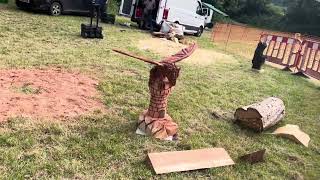 A fabulous range of wooden sculpture at Caerleon festival 2024 [upl. by Novoj]