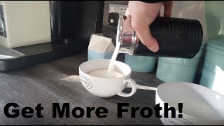 How to Get More Froth from Your Nespresso Coffee Aeroccino  Nespresso tips and help [upl. by Sine]