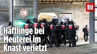 Gefängnismeuterei Polizei stürmt Knast in Thüringen  JVA Untermaßfeld [upl. by Bruell]